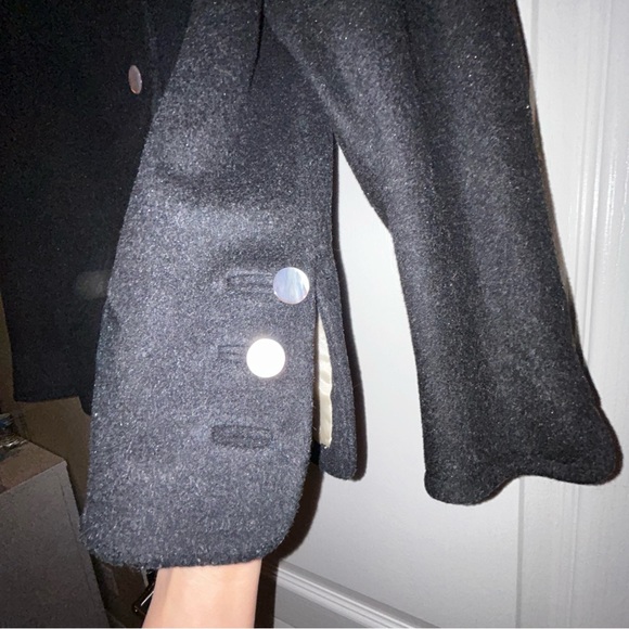 Jack Bloom Wool vintage VTG black dark grey button up blazer collared xs xxs - Picture 12 of 14